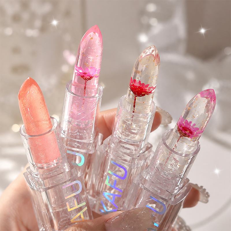 Lip Tint Korean - 4pcs Temperature Jelly Color Changing Glitter