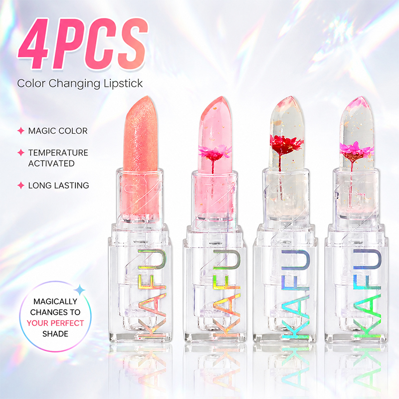 4pcs Temperature Jelly Color C - đánh giá và giá Lip Tint Korean