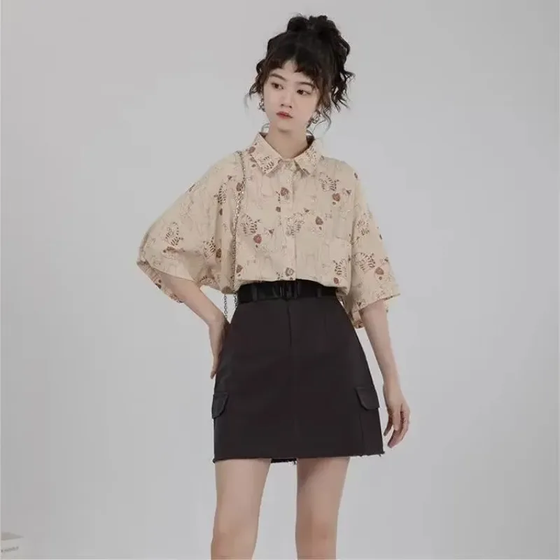 Shirts Women Corduroy Patch Po - đánh giá và giá Korean Student Lifestyle