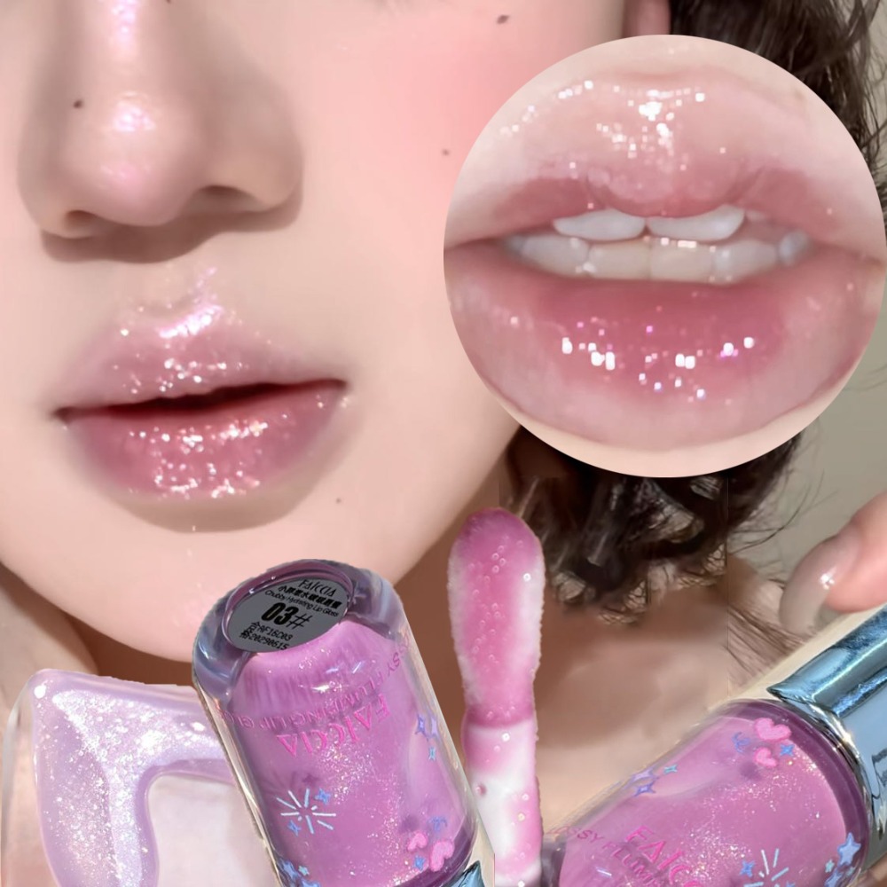 Baby Blue Sparkling Lip Gloss  - đánh giá và giá Lip Tint Korean