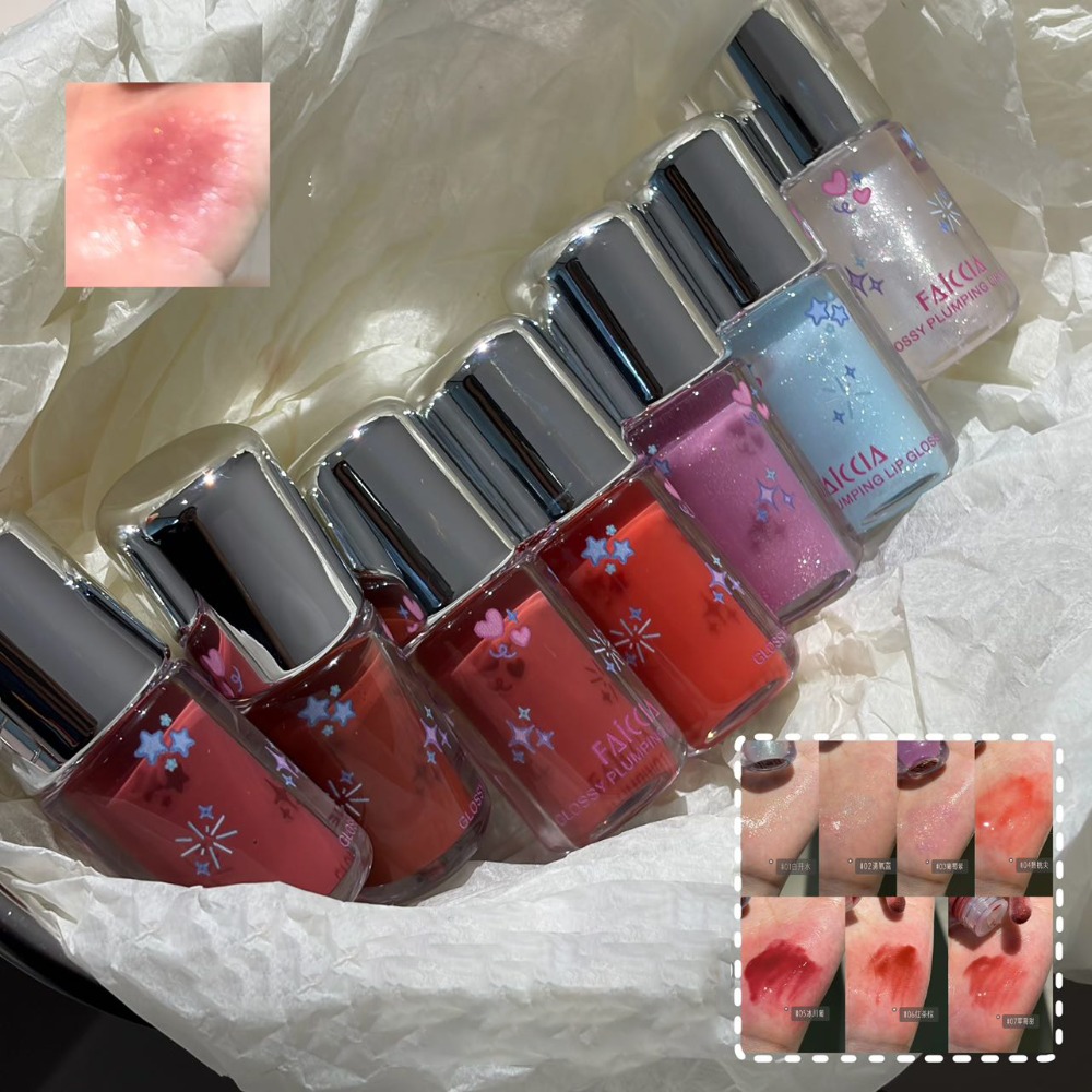 Baby Blue Sparkling Lip Gloss  - đánh giá và giá Lip Tint Korean