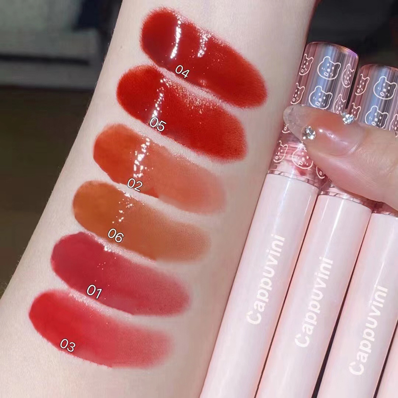 Korean Cherry Red Waterproof M - đánh giá và giá Lip Tint Korean