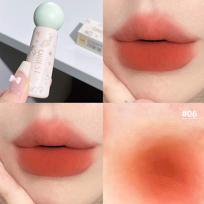 QIBEST Cute Velvet Matte Lip M - đánh giá và giá Lip Tint Korean