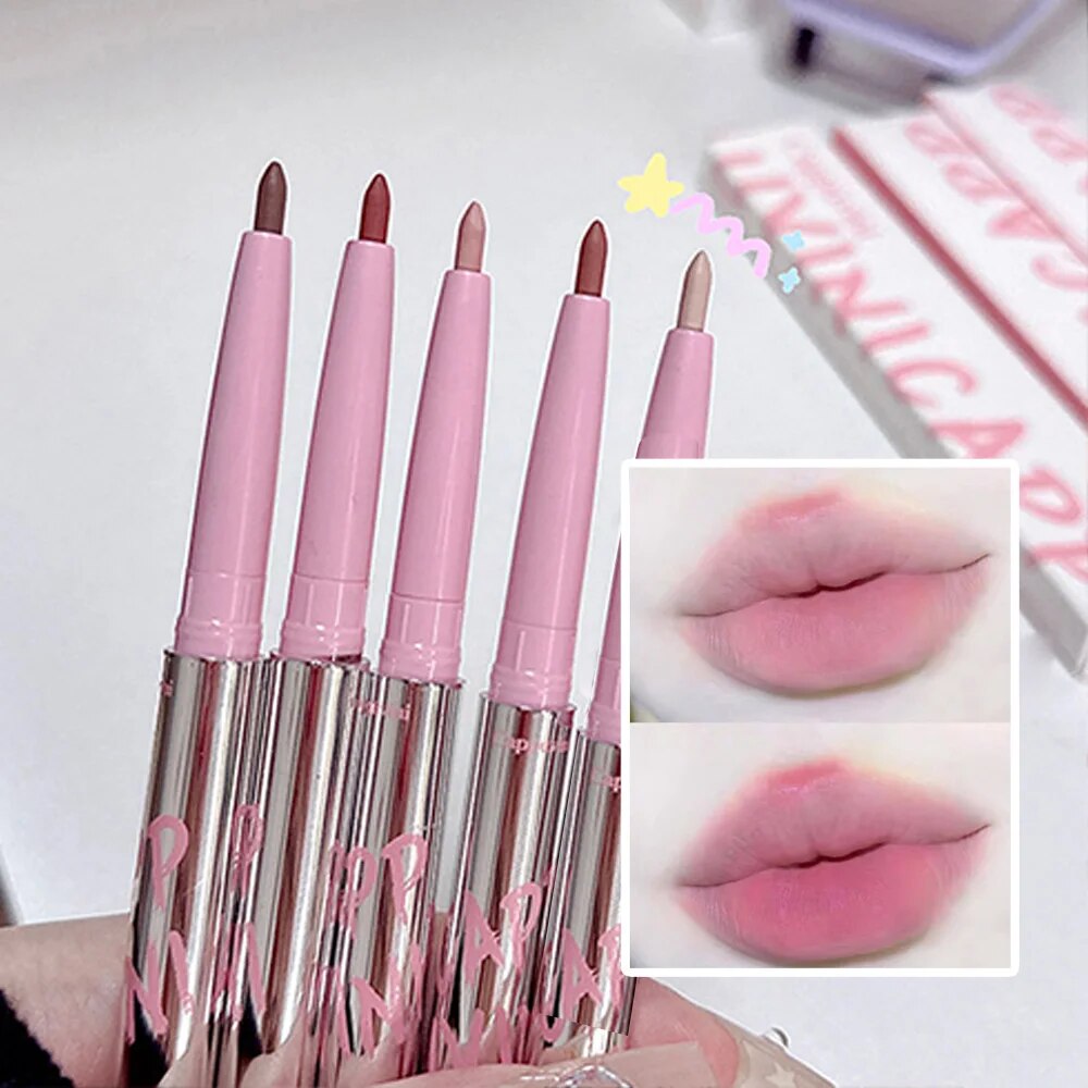 Nude Lip Liner with Lip Brush  - đánh giá và giá Lip Tint Korean