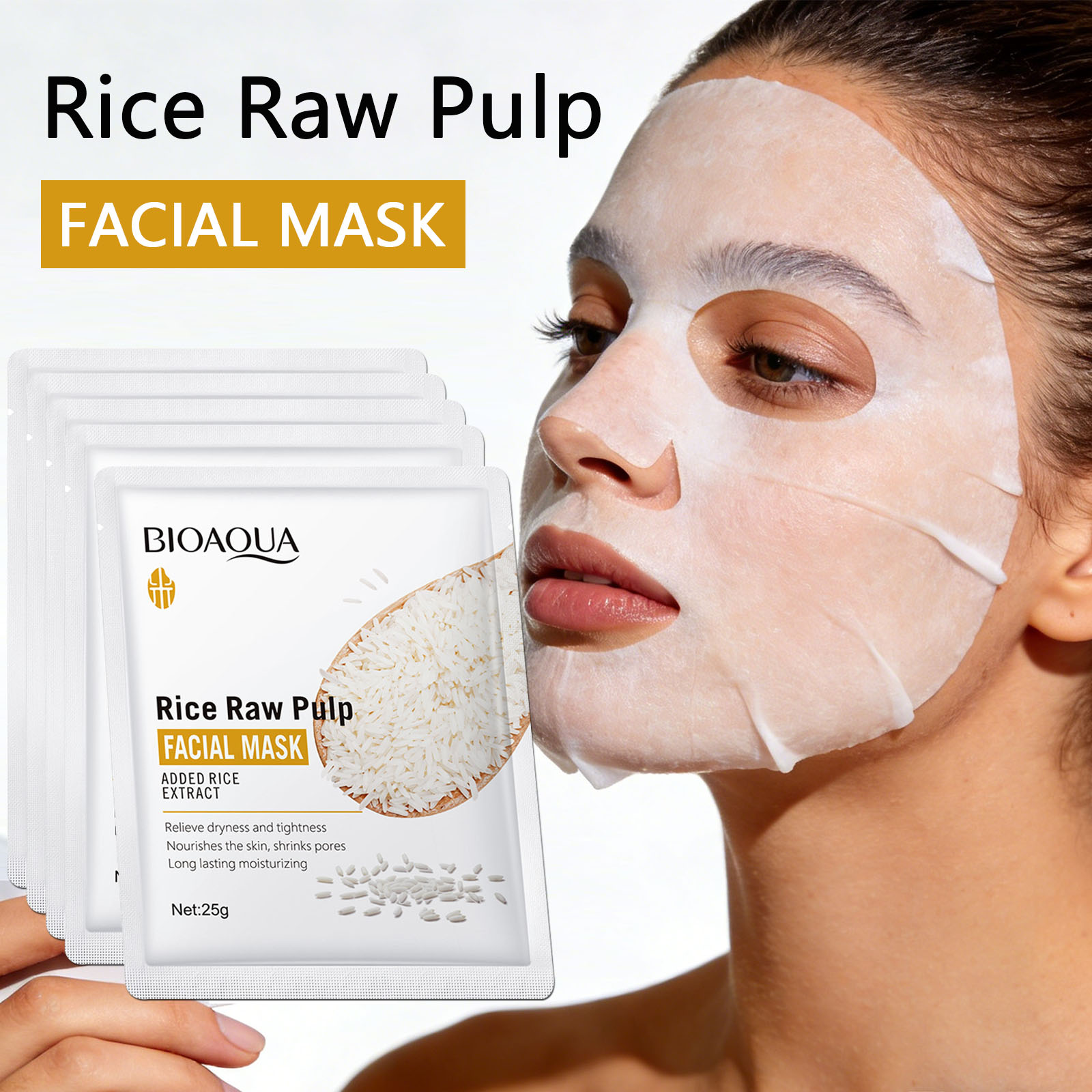 1/5/10/20pcs Rice Raw Pulp Fac - đánh giá và giá Korean Skincare Routine